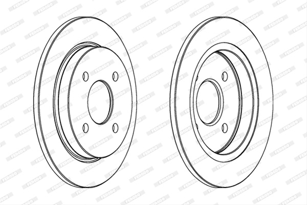 Set Discuri Frana Livrabil Numai Set Ferodo Ford DDF281