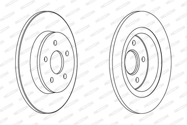 Set Discuri Frana Livrabil Numai Set Ferodo Ford DDF1227