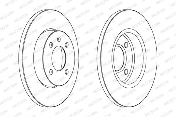 Set Discuri Frana Livrabil Numai Set Ferodo Vw DDF205