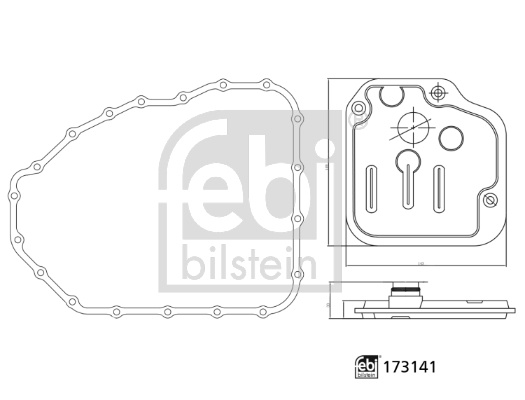 Set filtre hidraulice, cutie e vit.automata (173141 FEBI BILSTEIN) HYUNDAI,KIA