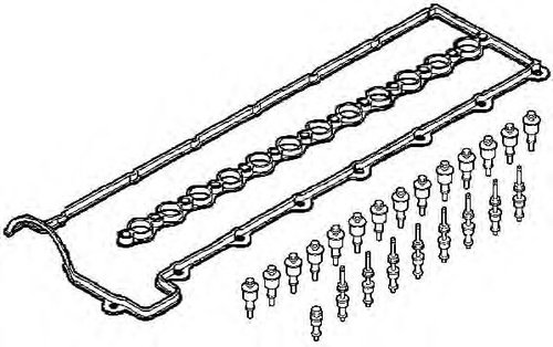 Set garnituri, Capac supape BMW Seria 3 Cupe (E92) (2006 - 2013) ELRING 157.680 piesa NOUA