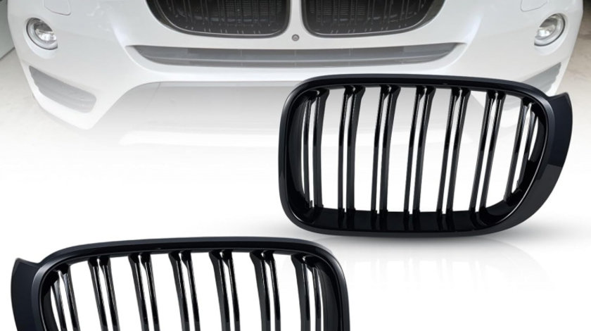 Set Grile Radiator Nari Duble Am Bmw X4 F26 2014-2017 Facelift M Design Negru Lucios C00060