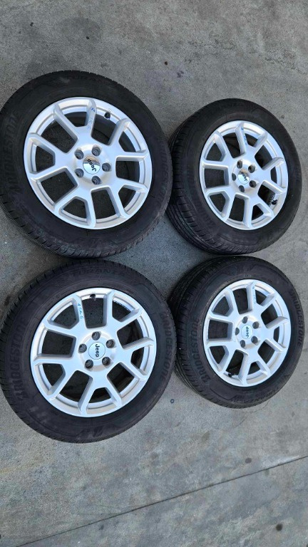 Set jante aliaj r17 cu anvelope vara bridgestone 215/60r17 jeep renegade 735674113