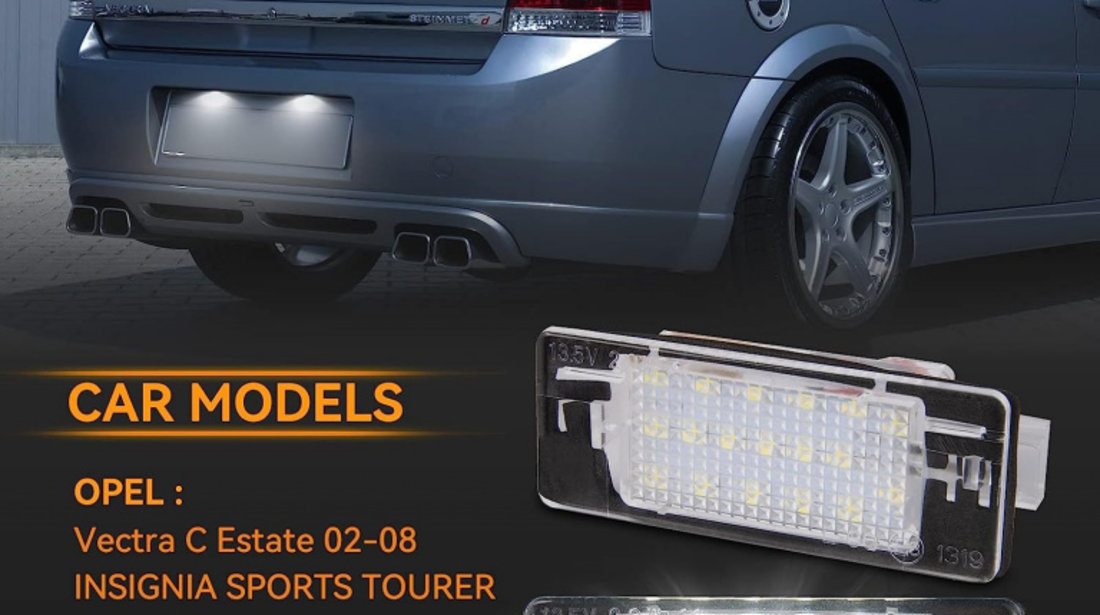 Set Lampi Numar Inmatriculare Led Opel Insignia A 2008-2017 Sports Tourer Combi O101-71004