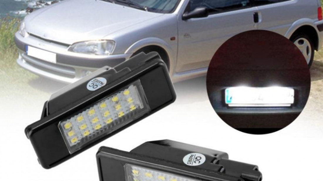 Set Lampi Numar Inmatriculare Led Peugeot 807 2002→ PC101-7603