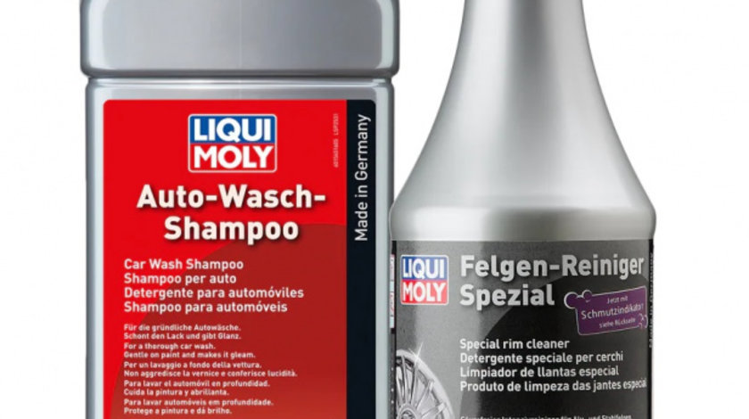 Set Liqui Moly Car Shampoo Sampon Auto 1L 1545 + Liqui Moly Solutie Curatat Jante 1L 1597
