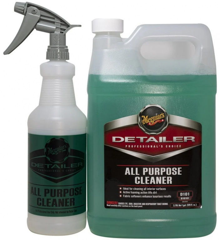 Set Meguiar's Detailer All Purpose Cleaner Solutie Curatat Universala 3.79L D10101 + Set Meguiar's Detailer All Purpose Cleaner Bottle Recipient Plastic + Cap Pulverizator 946ML D20101P + D110542