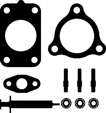 Set montaj, turbocompresor AUDI A8 (4D2, 4D8) (1994 - 2002) ELRING 704.050 piesa NOUA