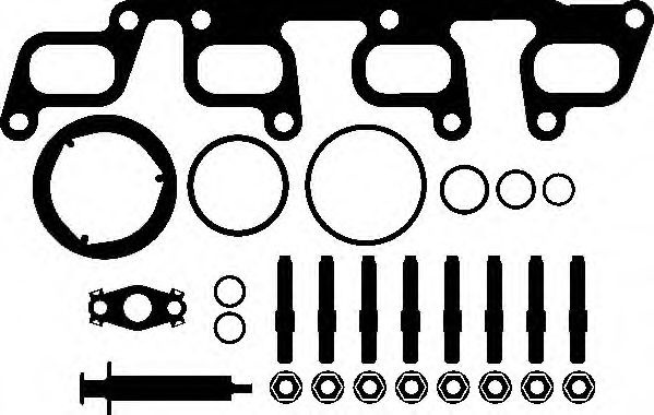 Set montaj, turbocompresor AUDI TT Roadster (8J9) (2007 - 2014) ELRING 262.500 piesa NOUA