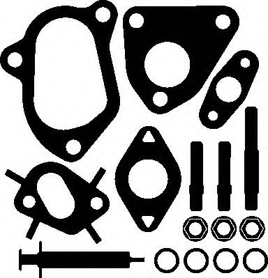 Set montaj, turbocompresor FIAT DOBLO Microbus (223, 119) (2001 - 2016) ELRING 715.310 piesa NOUA