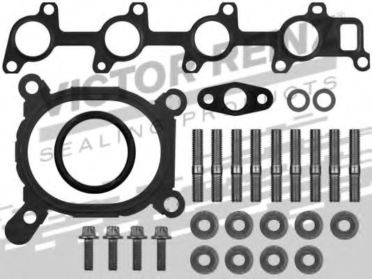 Set montaj, turbocompresor MERCEDES SPRINTER 3,5-t caroserie (906) (2006 - 2016) VICTOR REINZ 04-10196-01 piesa NOUA