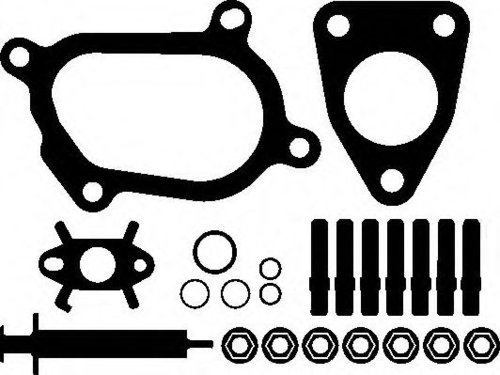 Set montaj, turbocompresor OPEL MOVANO platou / sasiu (U9, E9) (1998 - 2010) ELRING 470.580 piesa NO...