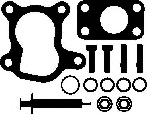 Set montaj, turbocompresor PEUGEOT 307 SW (3H) (2002 - 2016) ELRING 714.590 piesa NOUA