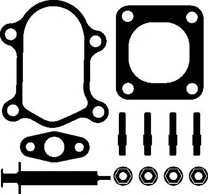 Set montaj, turbocompresor PEUGEOT BOXER platou / sasiu (ZCT) (1994 - 2002) ELRING 714.810 piesa NOUA