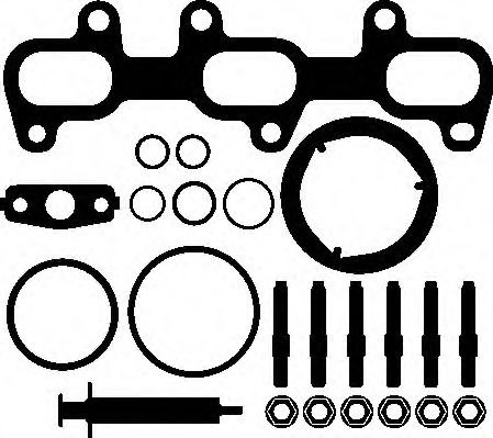 Set montaj, turbocompresor SKODA ROOMSTER Praktik (5J) (2007 - 2015) ELRING 245.850 piesa NOUA