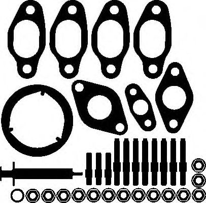 Set montaj, turbocompresor VW CADDY III Caroserie (2KA, 2KH, 2CA, 2CH) (2004 - 2016) ELRING 704.040 piesa NOUA