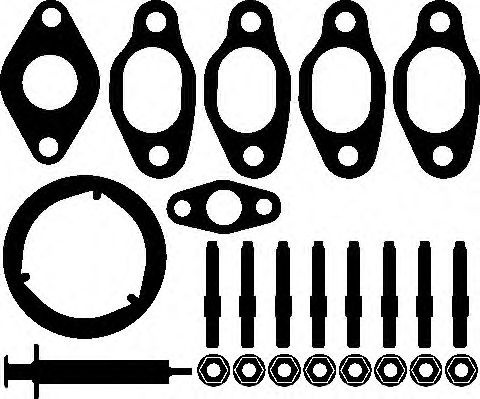 Set montaj, turbocompresor VW GOLF V (1K1) (2003 - 2009) ELRING 722.050 piesa NOUA