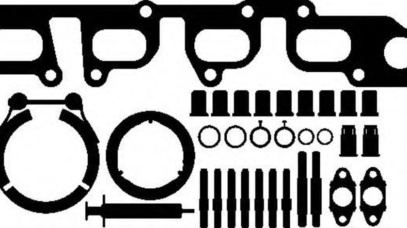 Set montaj, turbocompresor VW TRANSPORTER V bus (7HB, 7HJ, 7EB, 7EJ, 7EF, 7EG, 7HF, 7EC) (2003 - 2016) ELRING 323.400 piesa NOUA