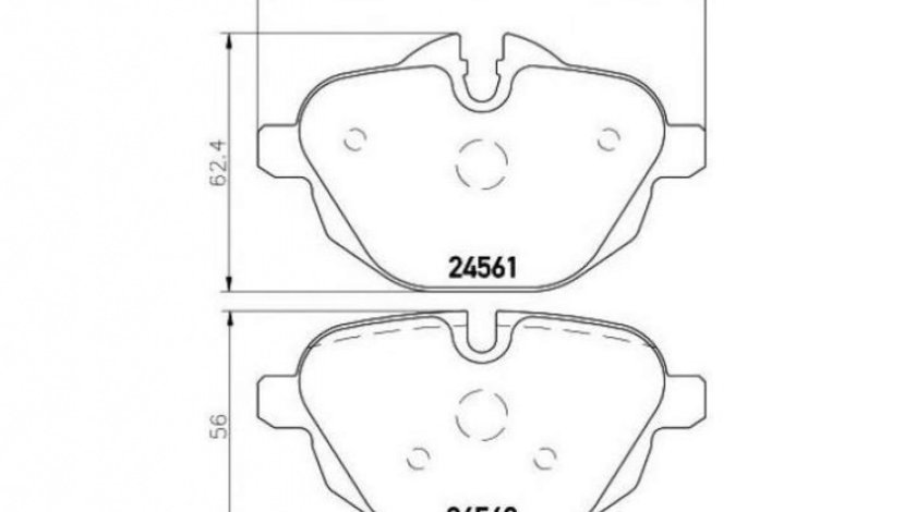 Set placute de frana BMW i8 (2014->) [I12] #2 0986494432