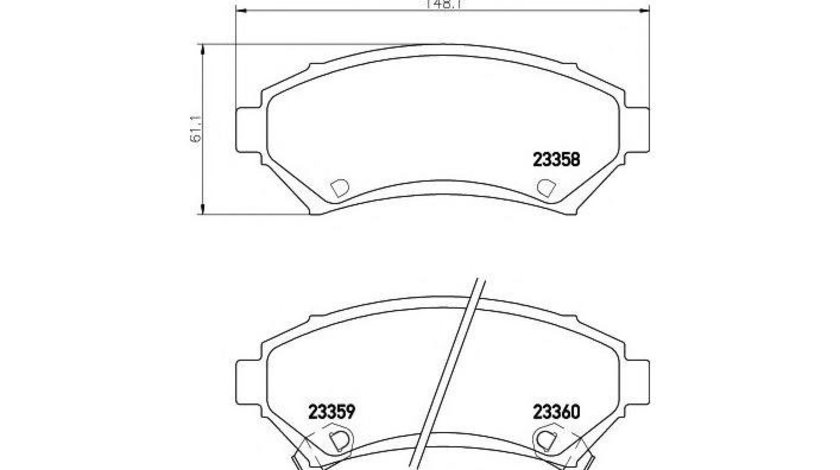 Set placute de frana Chevrolet IMPALA limuzina 1999-2005 #2 0252335818W