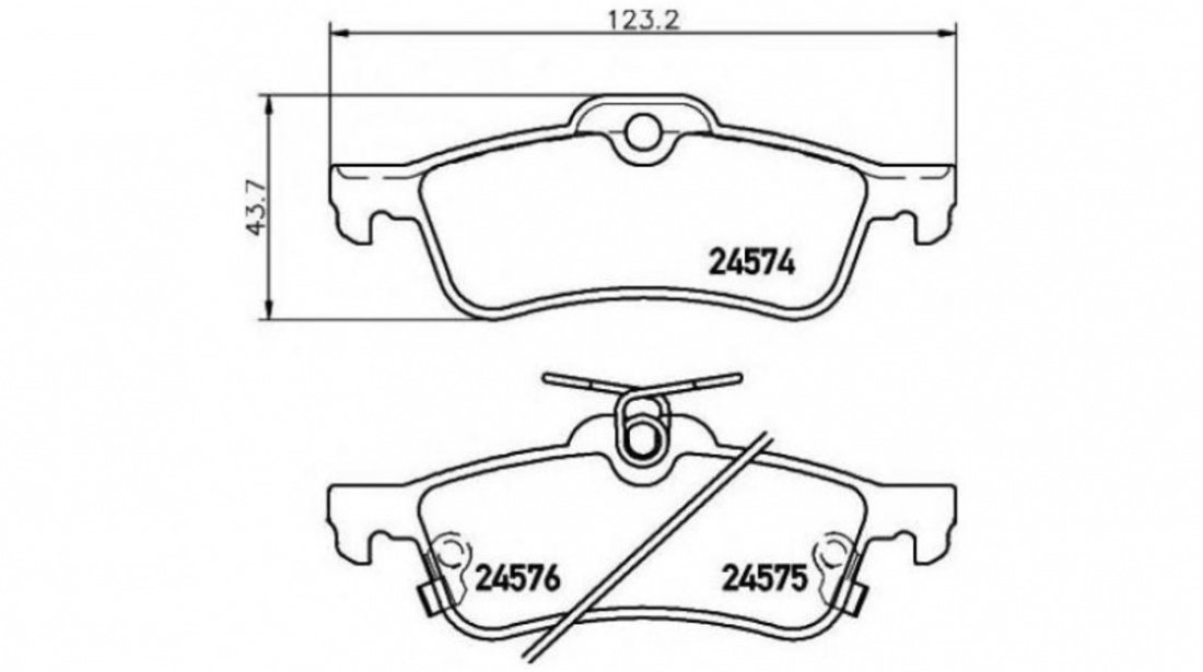 Set placute de frana Daihatsu Charade (2011->) #2 044660D010