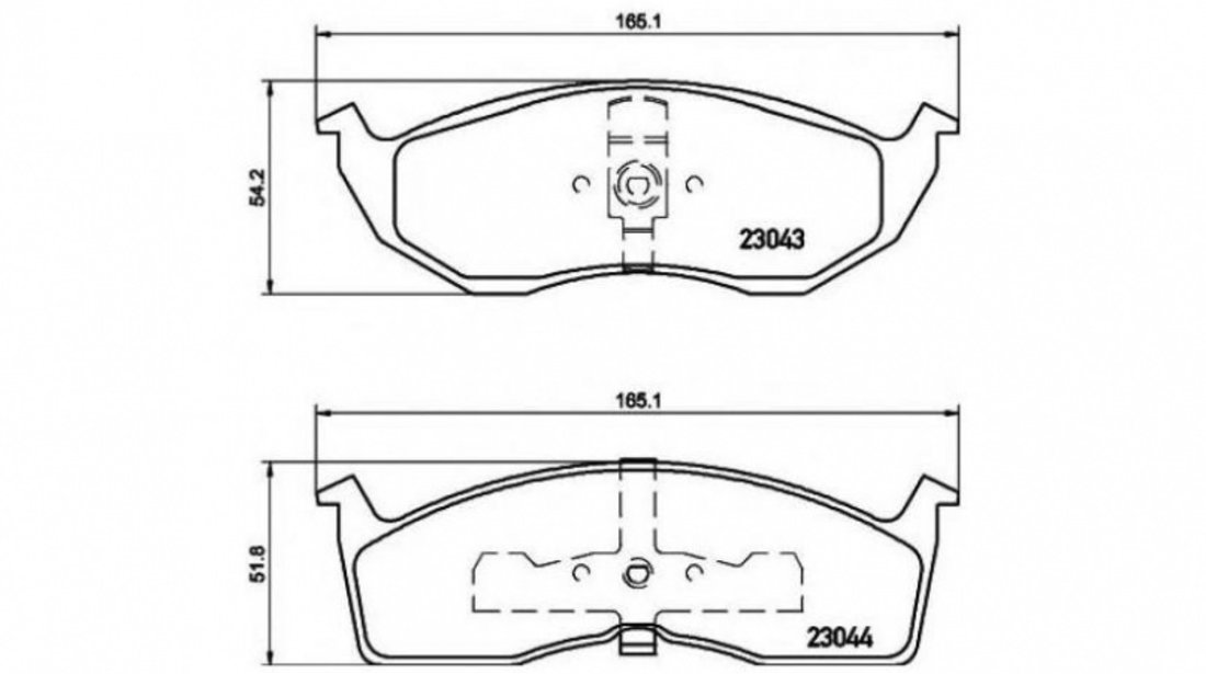 Set placute de frana Dodge INTREPID 1996-2004 #2 044700