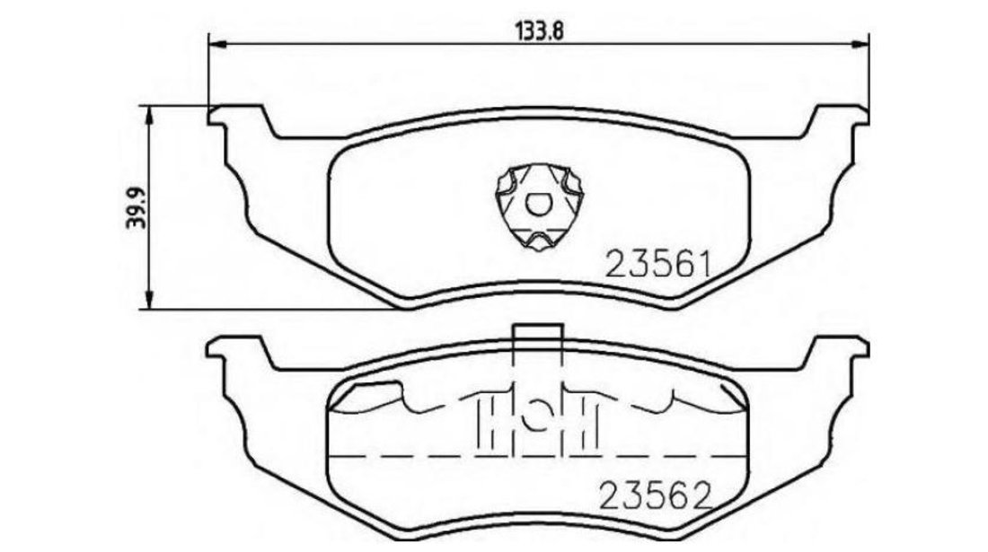 Set placute de frana Dodge INTREPID 1996-2004 #2 048200