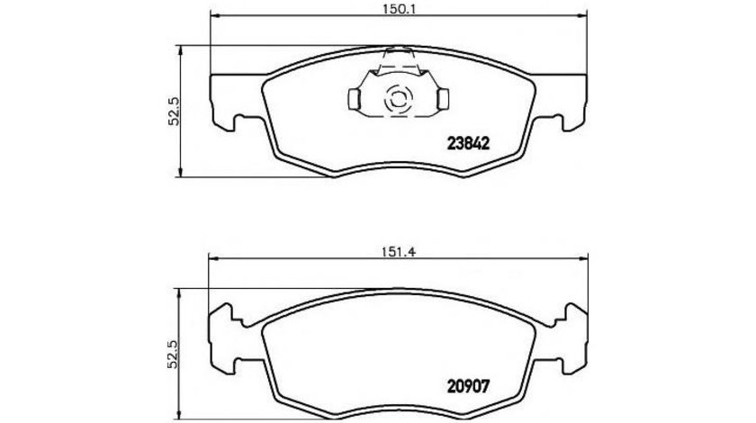 Set placute de frana Fiat DOBLO (223, 119) 2001-2016 #3 017230