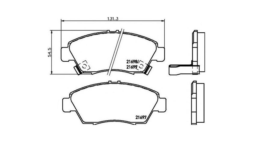 Set placute de frana Honda CIVIC Mk IV hatchback (EG) 1991-1995 #2 041902