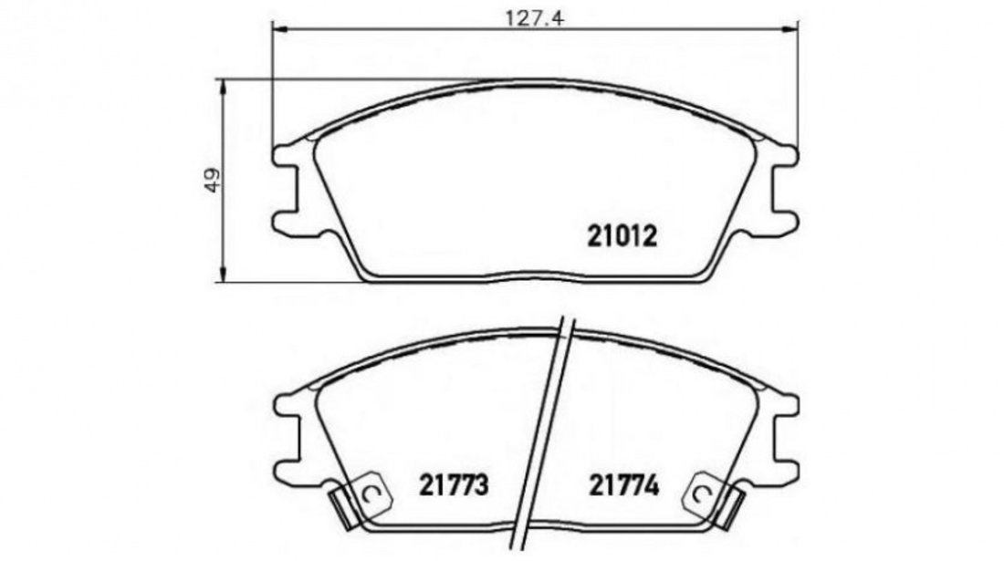 Set placute de frana Hyundai EXCEL limuzina (X-2) 1989-1995 #2 022402