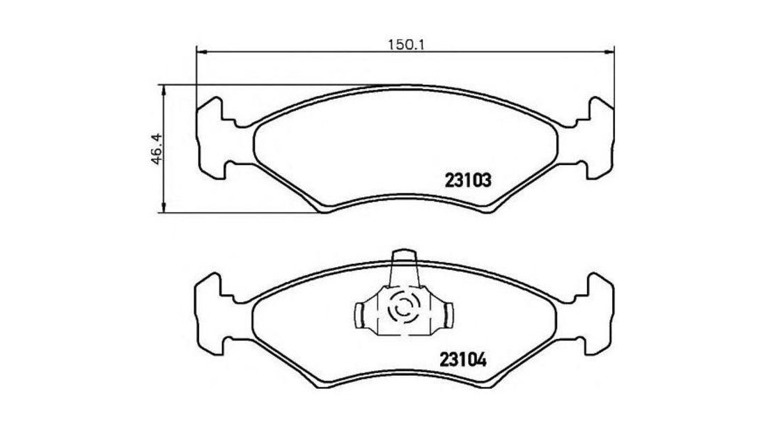 Set placute de frana Kia MENTOR limuzina (FA) 1992-2000 #2 01178