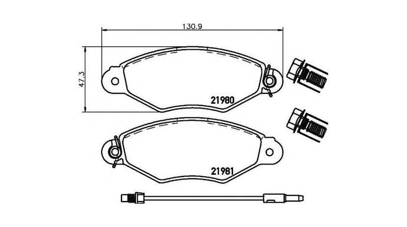 Set placute de frana Nissan KUBISTAR (X76) 2003-2009 #2 01947