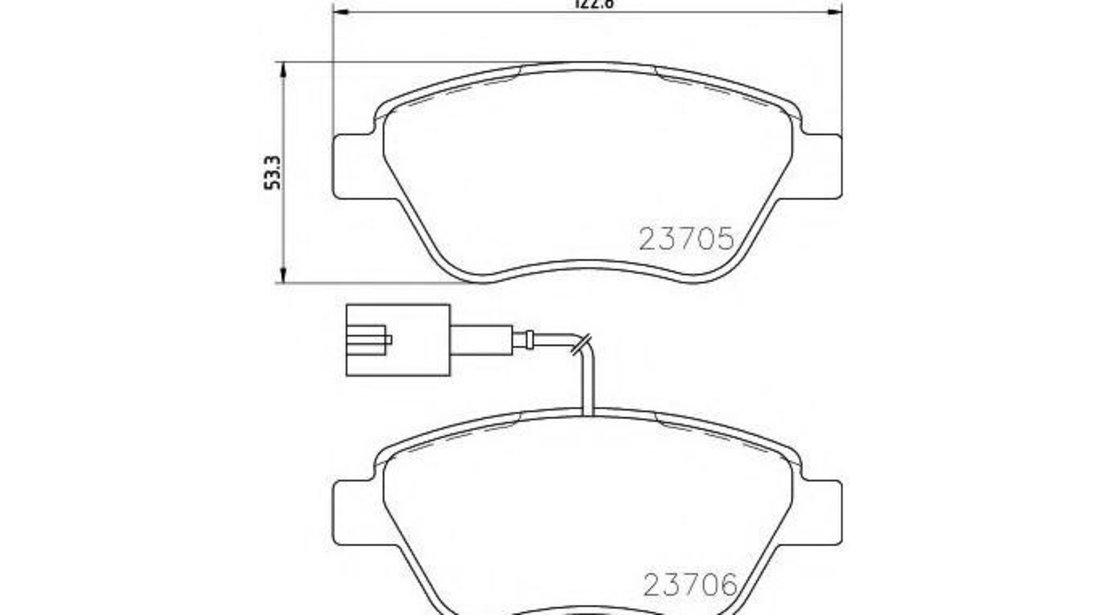 Set placute de frana Peugeot BIPPER Tepee 2008-2016 #2 222388