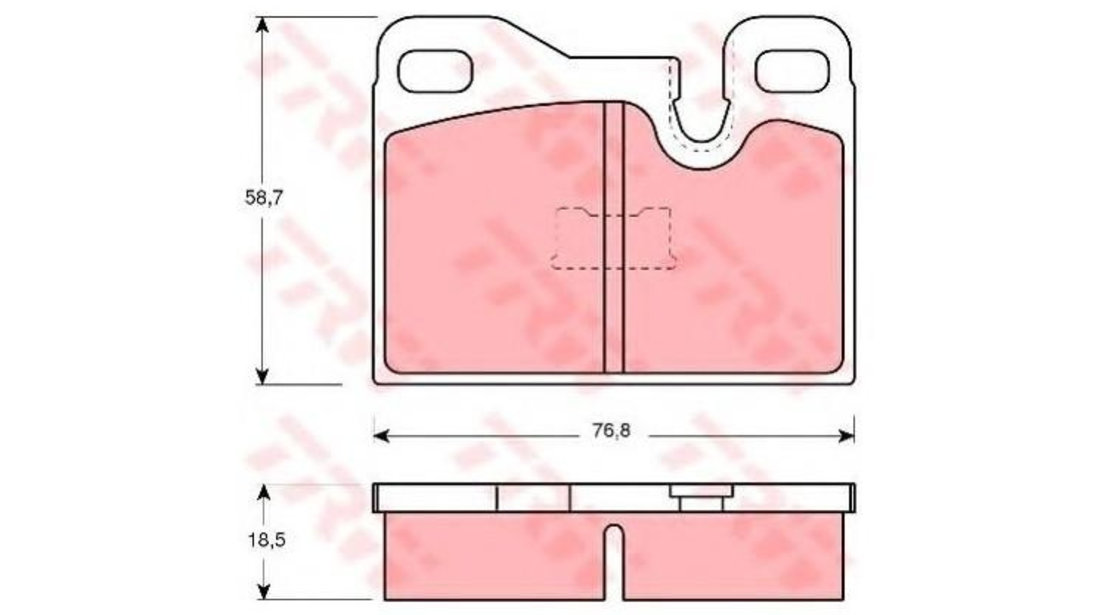 Set placute de frana Porsche 924 1975-1989 #2 013000