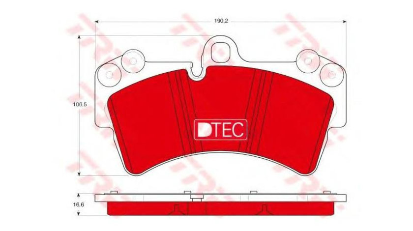 Set placute de frana Porsche CAYENNE (955) 2002-2010 #2 0252369317