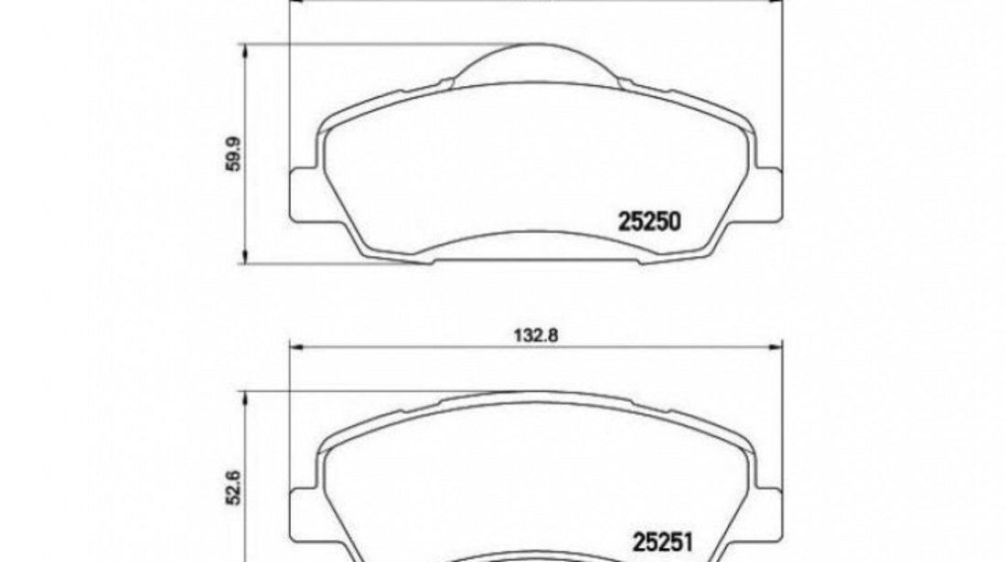 Set placute frana #2 153000