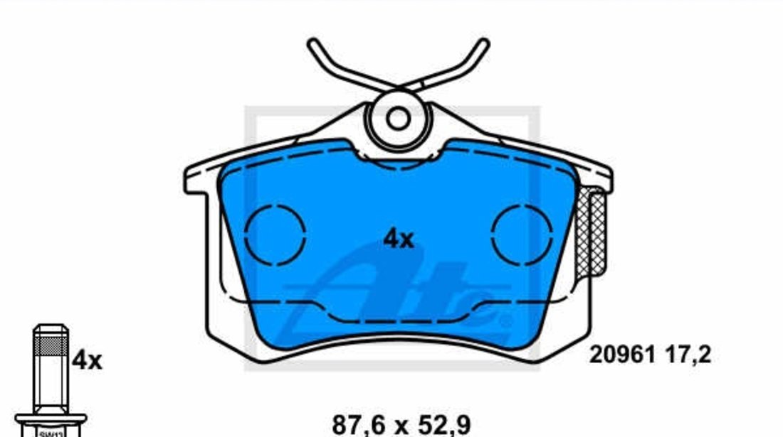 Set Placute Frana Ate Audi A4 B5 1994-2001 13.0460-2820.2