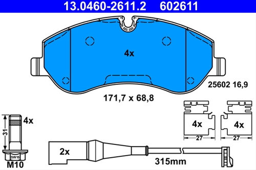 Set Placute Frana Ate Ford 13.0460-2611.2