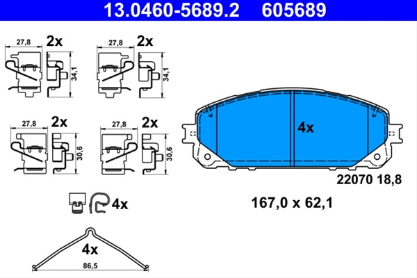 Set Placute Frana Ate Jeep 13.0460-5689.2