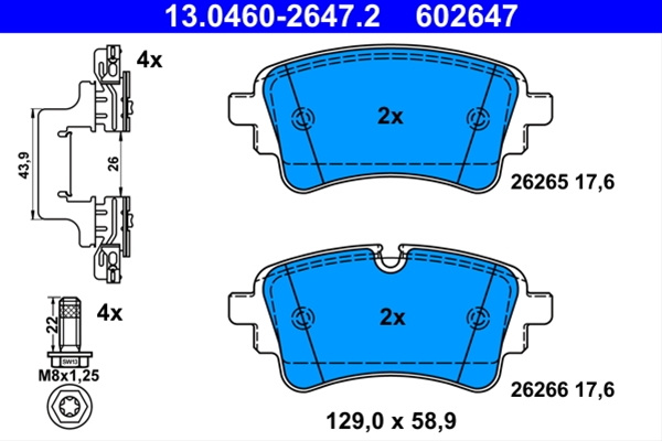 Set Placute Frana Ate Vag 13.0460-2647.2