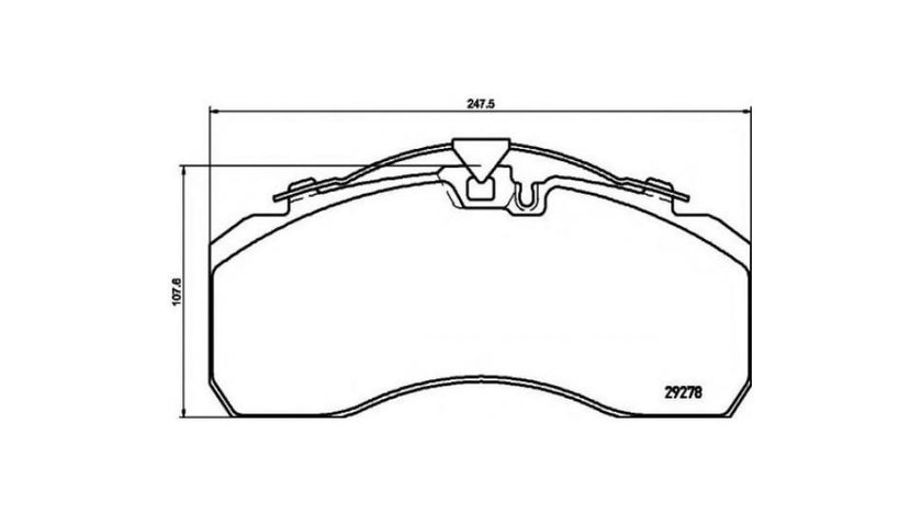 Set placute frana DAF LF 55 (2001->) #3 0004211810