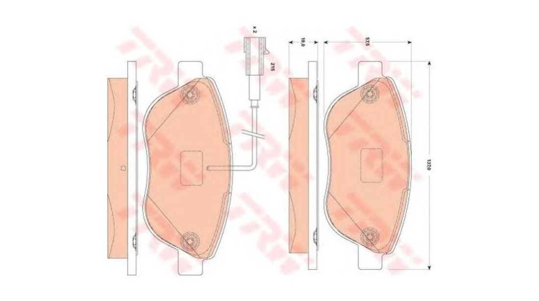 Set placute frana Fiat GRANDE PUNTO (199) 2005-2016 #3 0252370918PD