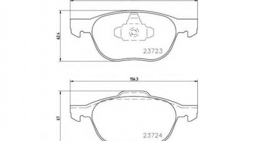 Set placute frana Ford ECOSPORT 2011- #2 0252372318