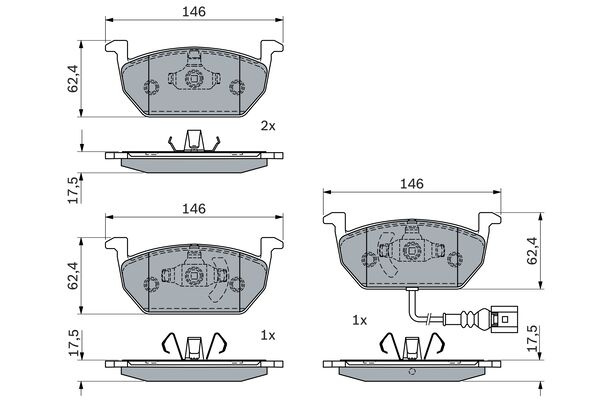 Set placute frana,frana disc (0986424932 BOSCH)