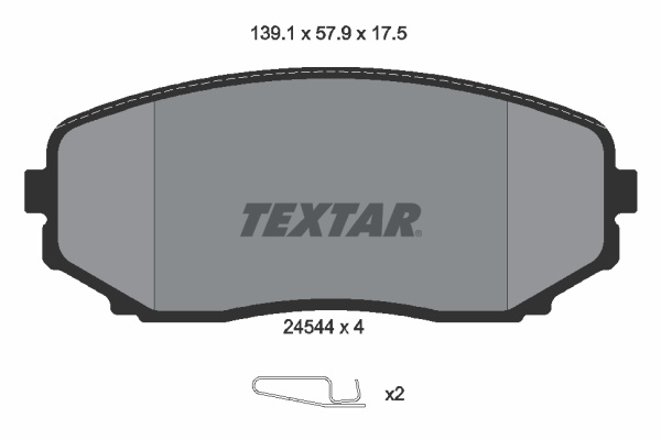 Set placute frana,frana disc (2454401 TEXTAR) FORD USA,LINCOLN,MAZDA,MAZDA (CHANGAN),MAZDA (FAW)