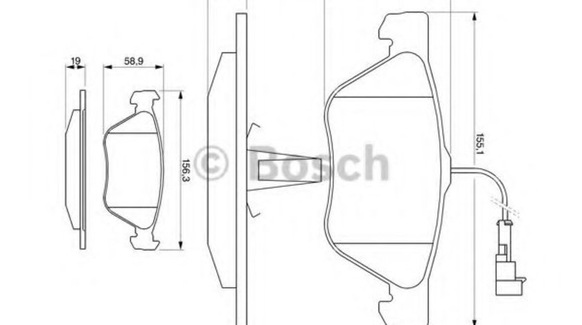 Set placute frana,frana disc ALFA ROMEO 145 (930) (1994 - 2001) BOSCH 0 986 494 004 piesa NOUA