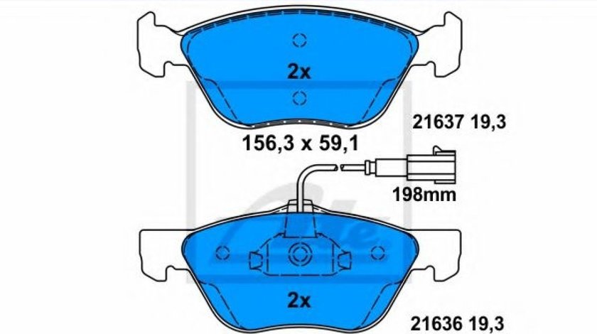 Set placute frana,frana disc ALFA ROMEO 145 (930) (1994 - 2001) ATE 13.0460-7069.2 piesa NOUA