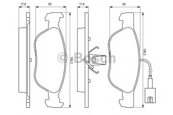 Set placute frana,frana disc ALFA ROMEO 146 (930) (1994 - 2001) BOSCH 0 986 424 593 piesa NOUA