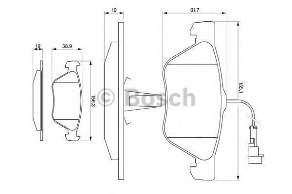 Set placute frana,frana disc ALFA ROMEO 147 (937) (2000 - 2010) BOSCH 0 986 494 004 piesa NOUA