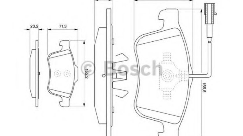 Set placute frana,frana disc ALFA ROMEO 159 (939) (2005 - 2011) BOSCH 0 986 494 071 piesa NOUA